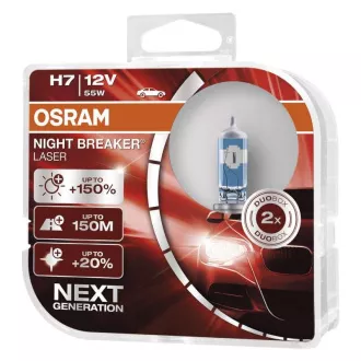 OSRAM Glühlampe H7 12V, 55W Night Breaker Laser NG 64210NL - 2er Set