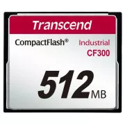 Transcend 512MB INDUSTRIAL CF300 CF CARD, Hochgeschwindigkeits-300X-Speicherkarte (SLC)