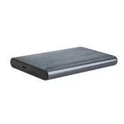 Gembird Externer 2,5" Laufwerksschacht, USB 3.1, Typ-C, gebürstetes Aluminium, grau