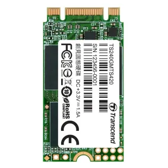 TRANSCEND MTS420S 240GB SSD M.2 2242, SATA III (3D TLC), 500MB/s R, 430MB/s W - Unverpackt