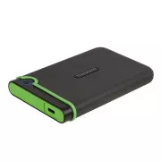 TRANSCEND 4TB StoreJet 25M3C SLIM, 2,5", USB-C (3.1 Gen 1) Externes Anti-Shock Laufwerk, schlankes Profil, grau/grün