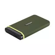 Transcend ESD380C 4TB USB 3.2 Gen 2x2 (USB-C) Externe Anti-Shock SSD (3D TLC), 2000MB/R, 2000MB/W, Army Green