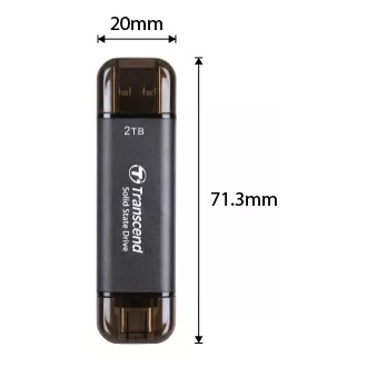 Transcend ESD310C 512GB, Externe SSD, USB 10Gbps, Typ C/A