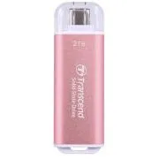 Transcend ESD300P 2TB, Externe SSD, USB 10Gbps, Typ C, 1050MB/R, 950MB/W, rosa