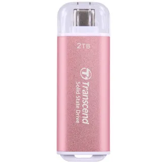 Transcend ESD300P 2TB, Externe SSD, USB 10Gbps, Typ C, 1050MB/R, 950MB/W, rosa