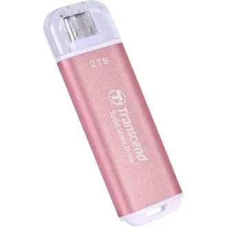 Transcend ESD300P 2TB, Externe SSD, USB 10Gbps, Typ C, 1050MB/R, 950MB/W, rosa