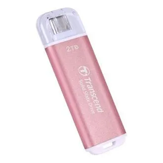 Transcend ESD300P 2TB, Externe SSD, USB 10Gbps, Typ C, 1050MB/R, 950MB/W, rosa