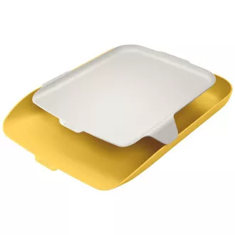 LEITZ Dokumentenhalter mit Organizer Cosy, warmes Gelb