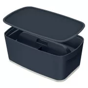 LEITZ Aufbewahrungsbox mit Deckel MyBox Cosy   Organizer mit Griff, Größe S, Samtgrau
