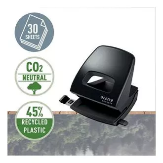 LEITZ Ökologischer Locher NeXXt RECYCLE, 30 Blatt, schwarz LEITZ Ökologischer Locher NeXXt RECYCLE, 30 Blatt, schwarz