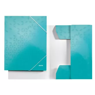 LEITZ Dreifach-WOW-Mappen, A4, eisblau