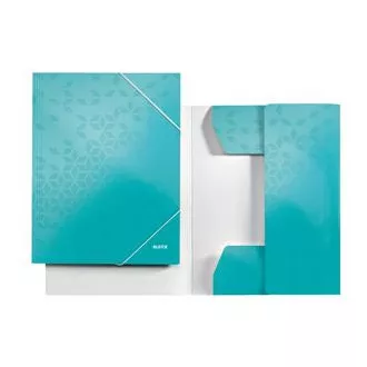 LEITZ Dreifach-WOW-Mappen, A4, eisblau