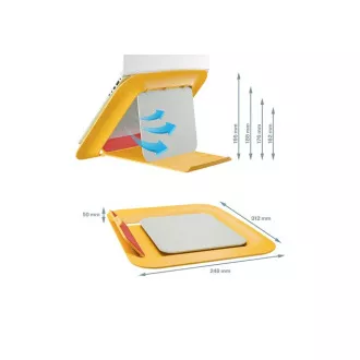 LEITZ Verstellbarer Laptop-Ständer ERGO Cosy, warmes Gelb LEITZ Verstellbarer Laptop-Ständer ERGO Cosy, warmes Gelb