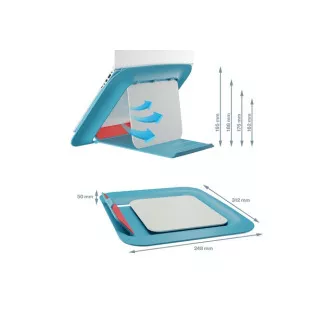 LEITZ Verstellbarer Laptop-Ständer ERGO Cosy, ruhig blau