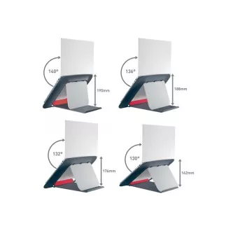 LEITZ Verstellbarer Laptop-Ständer ERGO Cosy, Samtgrau