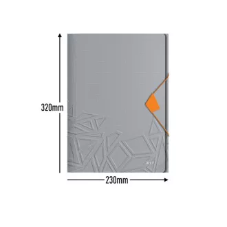 LEITZ UrbanChic PP Drei-Klappen-Mappe, A4, dunkelgrau