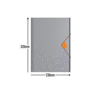 LEITZ UrbanChic PP Drei-Klappen-Mappe, A4, dunkelgrau