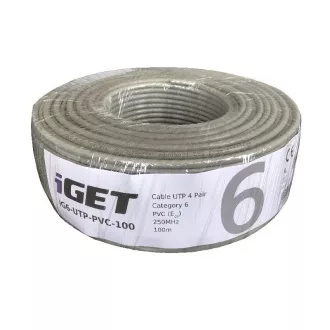 iGET Netzwerkkabel CAT6 UTP PVC Eca 100m/Rolle