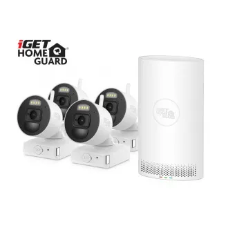 iGET HOMEGUARD HGDVK83304 - CCTV Kamerasystem 3K DVR 8CH   4x Kamera mit LED und Ton