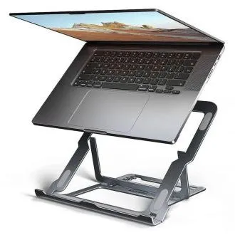 AXAGON STND-LAG Aluminium-Laptopständer für 10"-17,3"-Geräte, höhenverstellbar, grau