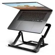 AXAGON STND-LAB Aluminium-Laptopständer für 10"-17,3"-Geräte, höhenverstellbar, schwarz