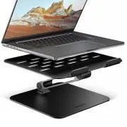 AXAGON STND-LQB Aluminium-HQ-Laptopständer für 10"-17,3"-Geräte, höhen- und neigungsverstellbar, schwarz