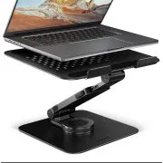 AXAGON STND-LRB Aluminium-Laptopständer für 10"-17,3"-Geräte, höhen- und neigungsverstellbar, drehbar, schwarz