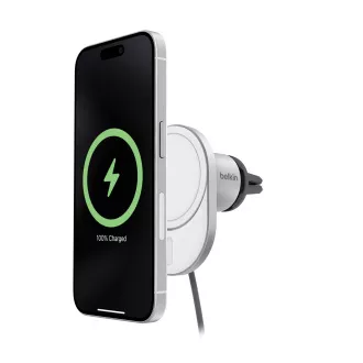 Belkin BOOST CHARGE™ Qi2 Magnetische Autoladehalterung, 15W, ohne Adapter, grau Belkin BOOST CHARGE™ Qi2 Magnetische Autoladehalterung, 15W, ohne Adapter, grau