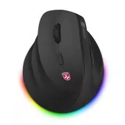 CONNECT IT FOR HEALTH Cloudy Left kabellose vertikale Maus für Linkshänder, RGB-Hintergrundbeleuchtung, 2xBT, USB BLACK