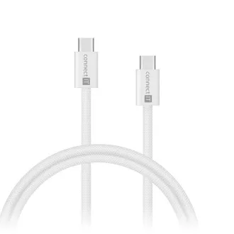 CONNECT IT Wirez Kabel USB-C -> USB-C, 60 W, 1 m, WEISS