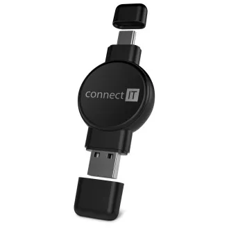 CONNECT IT WatchTravelCharge Qi Drahtloses Ladegerät (Apple,Samsung) USB-A/USB-C, SCHWARZ
