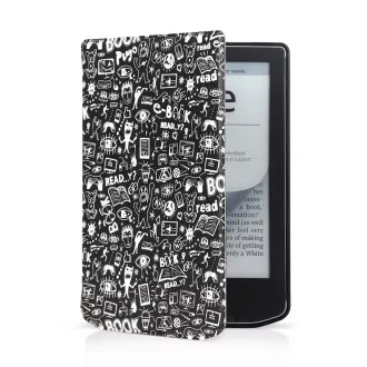CONNECT IT Doodle-Tasche für PocketBook 629/634, DOODLE-BLACK