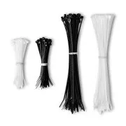 CONNECT IT ZipTie Kabelbinder, insgesamt 200 Stück, 100 und 200 mm, SCHWARZ/WEISS