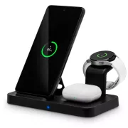 CONNECT IT MultiCharge 3in1 Drahtloses Qi-Ladegerät für SAMSUNG, SCHWARZ