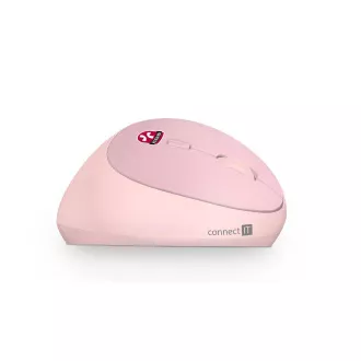 CONNECT IT FOR HEALTH LADIES PINK ergonomische vertikale Maus, kabellos