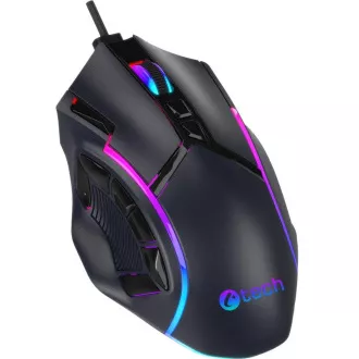 C-TECH Akali Gaming-Maus (GM-15), Casual Gaming, 12800 DPI, RGB-Hintergrundbeleuchtung, USB, schwarz