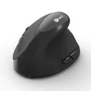 C-TECH Maus VEM-17, vertikal, Dual-Mode, kabellos, BT 5.0   2,4 GHz, 1600 DPI, schwarz