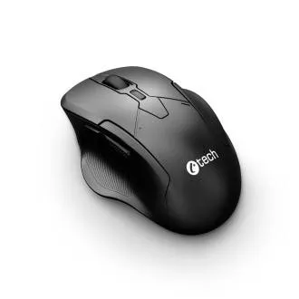 C-TECH Maus WLM-17 Dual-Mode, kabellos, BT 5.0   2,4 GHz, 1600 DPI, 6 Tasten, USB-Nano-Empfänger, schwarz