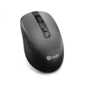 C-TECH Maus WLM-19 Dual-Mode, kabellos, BT 5.0   2,4 GHz, 1600 DPI, 6 Tasten, USB-Nano-Empfänger, schwarz