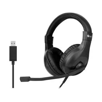 C-TECH Kopfhörer mit Mikrofon MHS-05, USB, Bedienelemente am Kabel, Over-Ear, schwarz C-TECH Kopfhörer mit Mikrofon MHS-05, USB, Bedienelemente am Kabel, Over-Ear, schwarz