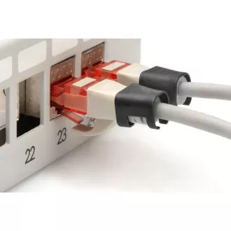 DIGITUS Color Clips für Patchkabel, 100er Pack, schwarz
