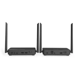 DIGITUS 4K/60 Hz kabelloser HDMI-KVM-Extender-Set, 100 m, schwarz