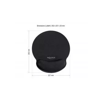 Delock Ergonomisches Mauspad mit Gel-Handgelenkauflage Delock Ergonomisches Mauspad mit Gel-Handgelenkauflage