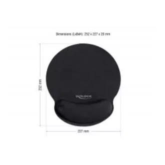 Delock Ergonomisches Mauspad mit Gel-Handgelenkauflage Delock Ergonomisches Mauspad mit Gel-Handgelenkauflage