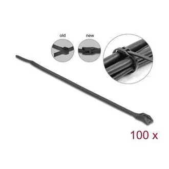 Delock Kabelbinder mit Flachkopf, L 205 x B 2,5 mm, 100 Stück schwarz Delock Kabelbinder mit Flachkopf, L 205 x B 2,5 mm, 100 Stück schwarz