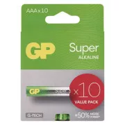 GP AAA Super, alkalisch (LR03) - 10 Stück