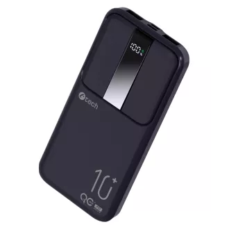C-TECH Powerbank 10000mAh, Li-Pol, 22,5W, USB-C/USB-A/Micro USB/PD/Schnellladung/Anzeige