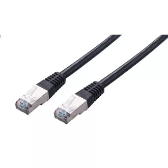 C-TECH Patchcord Cat5e, FTP, schwarz, 0.5m