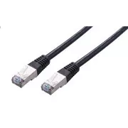 C-TECH Patchcord Cat5e, FTP, schwarz, 1m