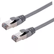 C-TECH Patchkabel Cat6a, S/FTP, grau, 0,25m